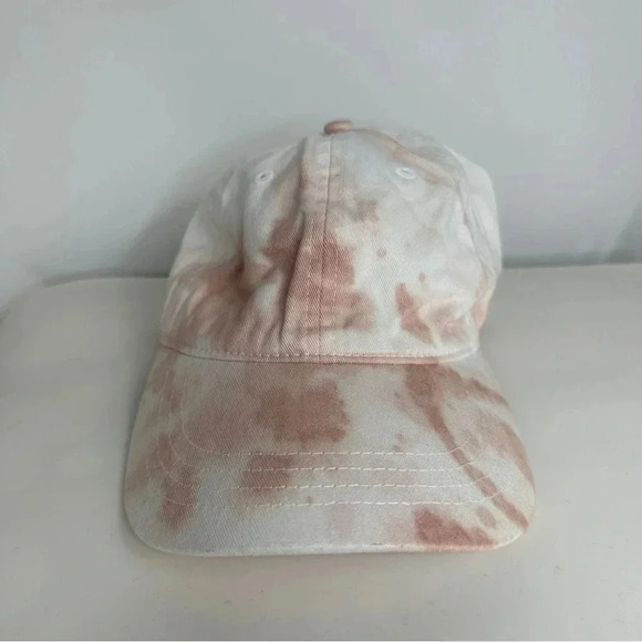Tie Dye Pink and White Baseball Cap - Picture 1 of 3